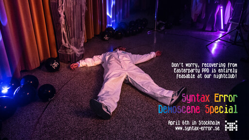 Syntax Error Stockholm Demoscene Special slide